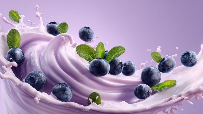 Yogurt splash ad
